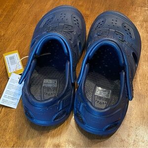 T NEW KIDS TEVA OMNIUM DRIFT NAVY CLOGS SANDALS WATER SHOES SIZE 3 1110229C